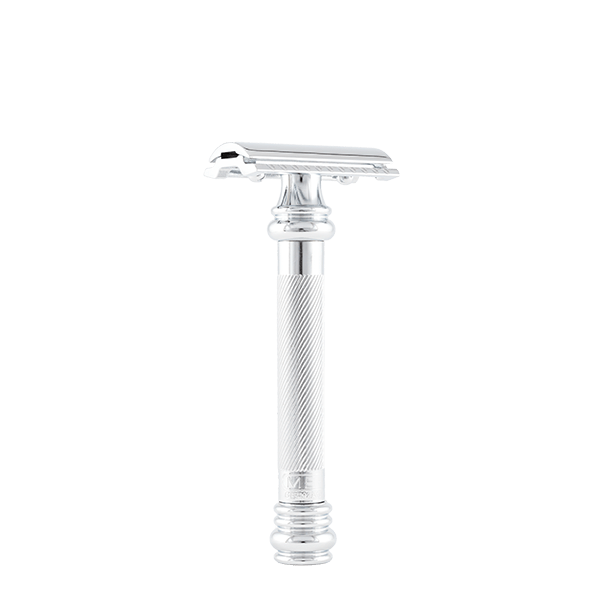 Merkur 38C Double Edge Safety Razor, Straight Cut, Weighted Handle, Chrome