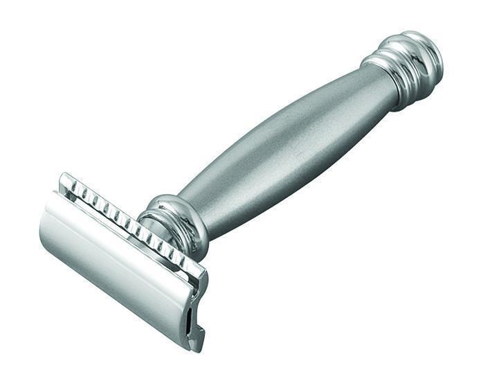 Merkur Double Edge Safety Razor | Straight Cut, Extra Long Stainless Steel Handle, 43M