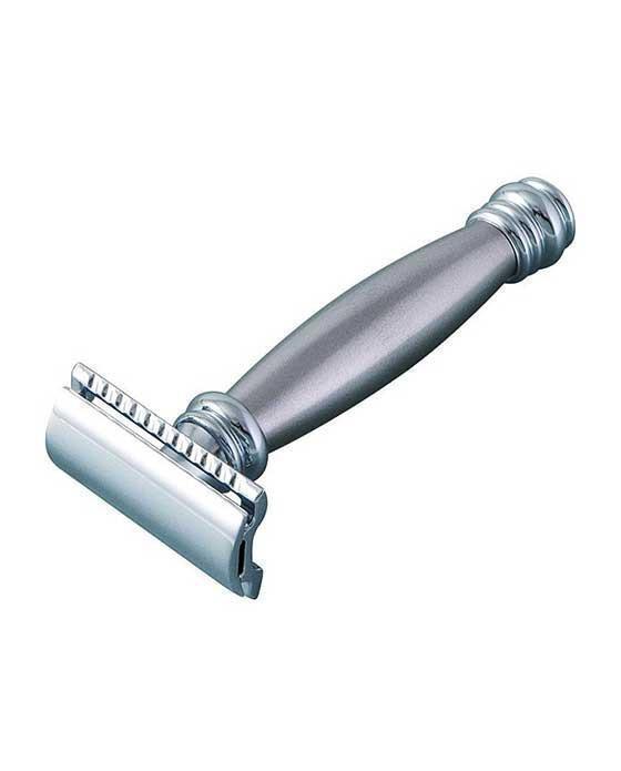 Merkur 43M Double Edge Safety Razor, Straight Cut, Extra Long Stainless Steel Handle