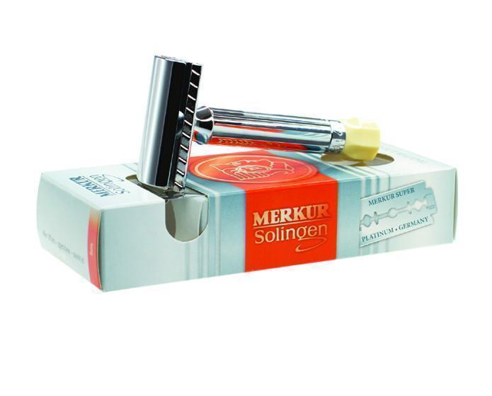 Merkur 38B Double Edge Safety Razor, Straight Cut, Extra Long Handle Copy