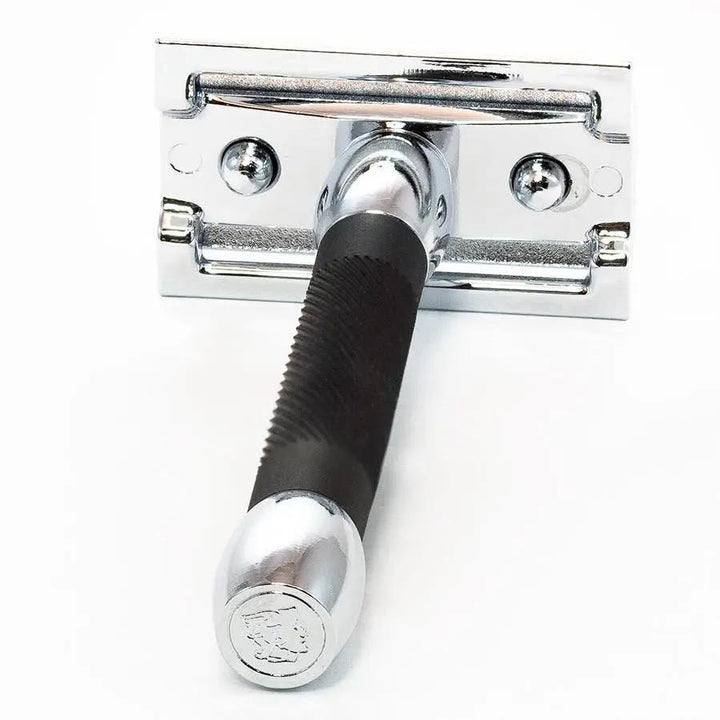 Merkur Double Edge Safety Razor | Straight Cut, Chrome, Black 30B