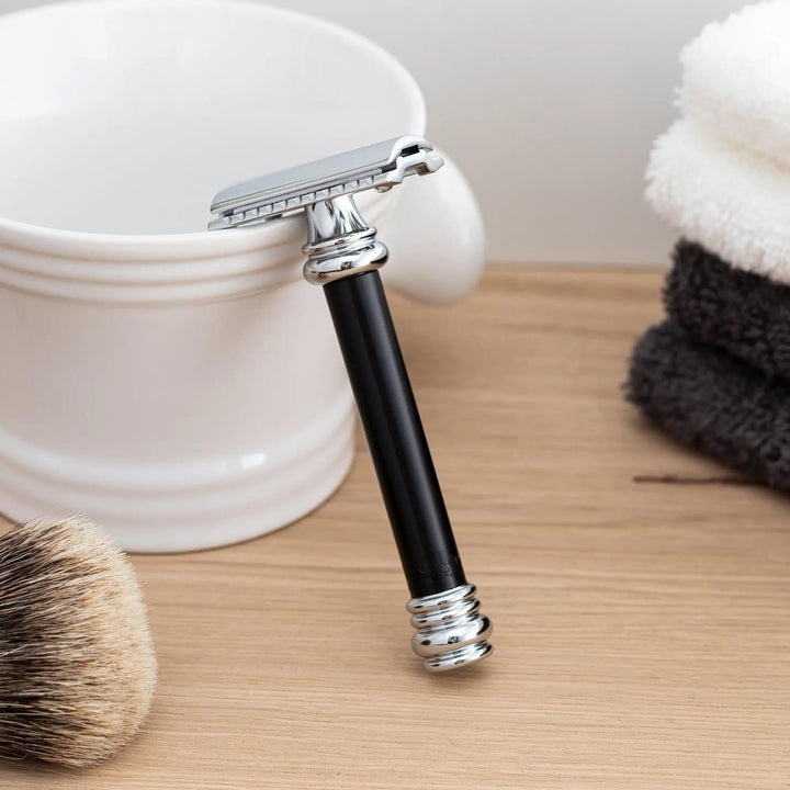 Merkur Double Edge Safety Razor | Straight Cut, Extra Long Handle 38B