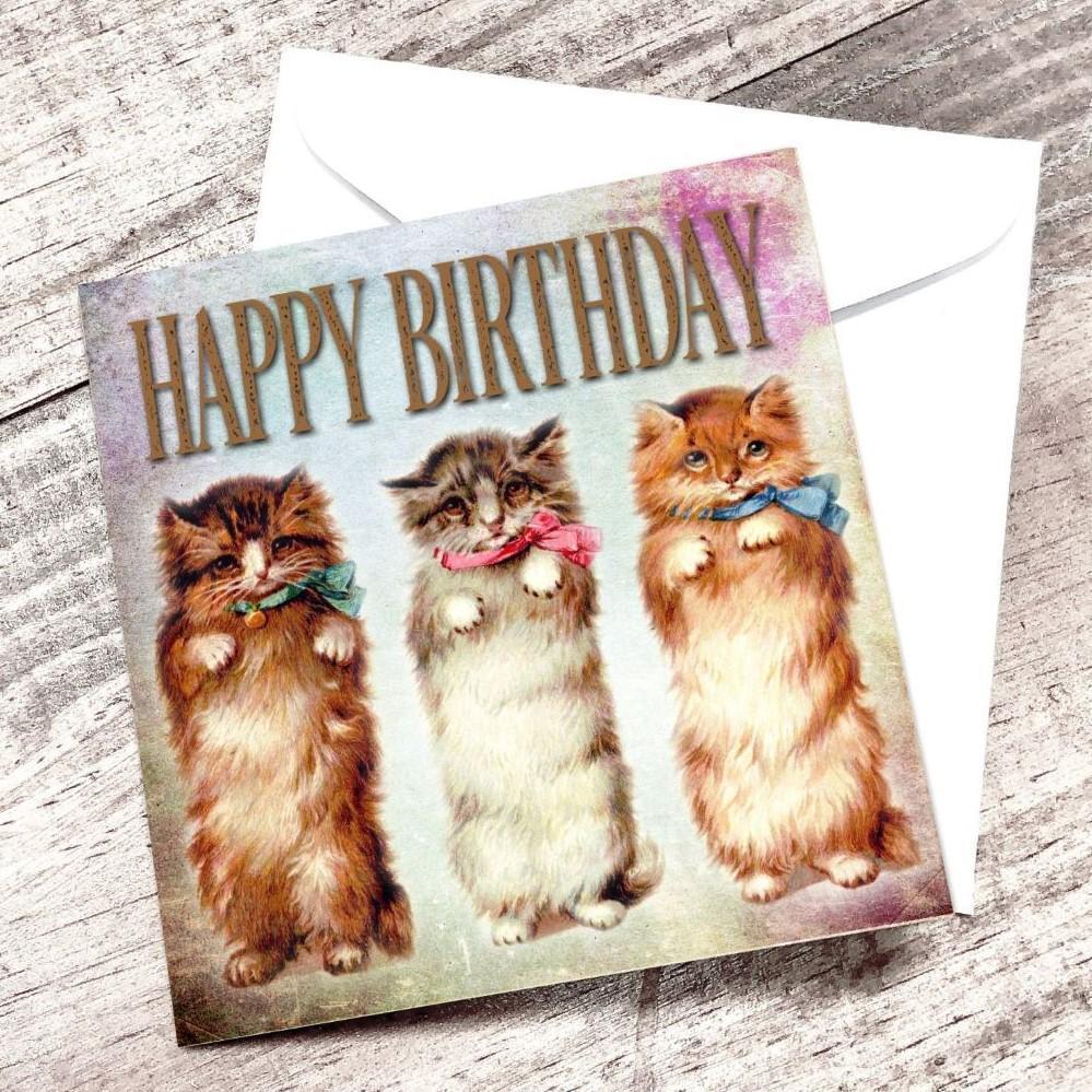Mini Birthday Card Cats