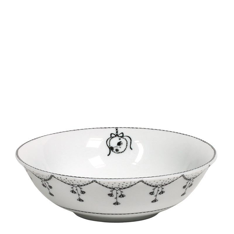 Miss Blackbirdy Cereal Bowl | Chain Pattern White