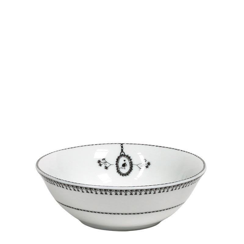 Miss Blackbirdy Fruit Bowl | Chain Pattern White