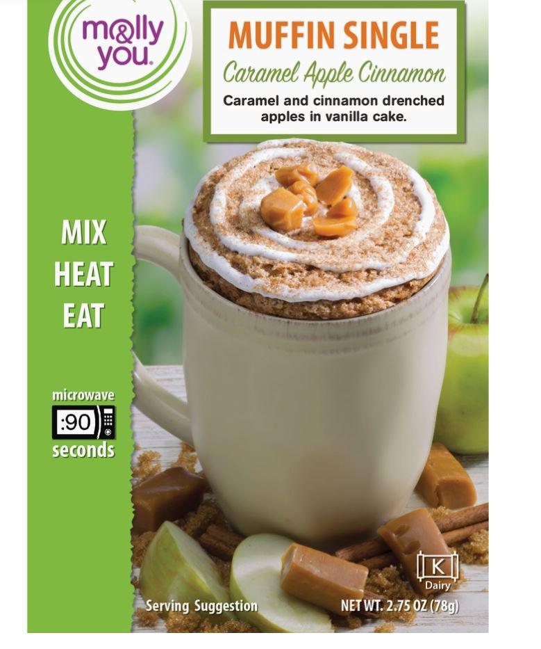 Molly & You Single Serve Cake Mug Mix | Caramel Apple Cinnamon Muffin