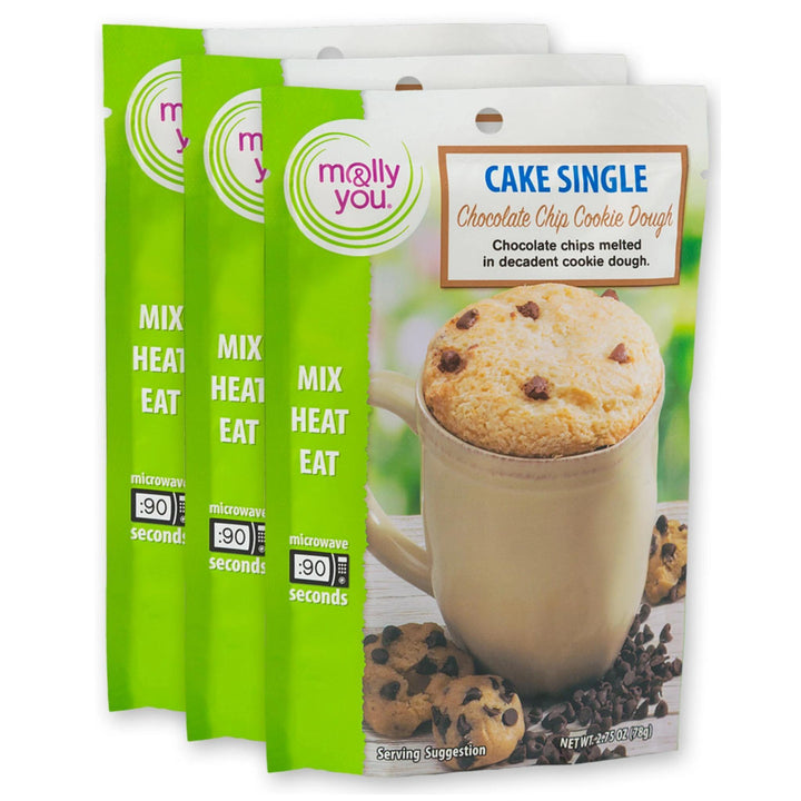 Molly & You Single Serve Cake Mug Mix | Chocolate Chip Cookie Dough