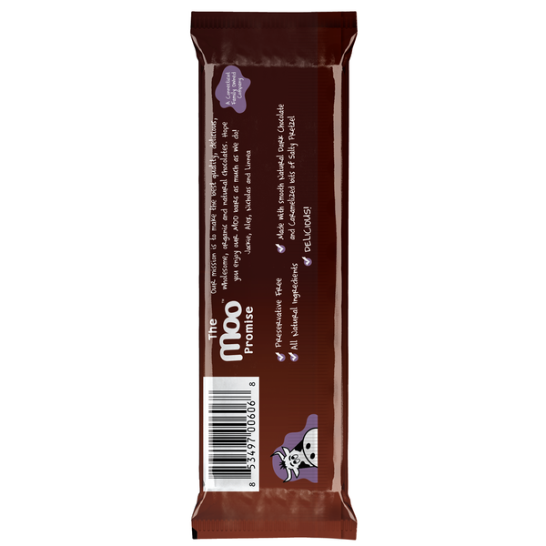 Moo Natural Dark Chocolate Caramelized Salty Pretzel Bar