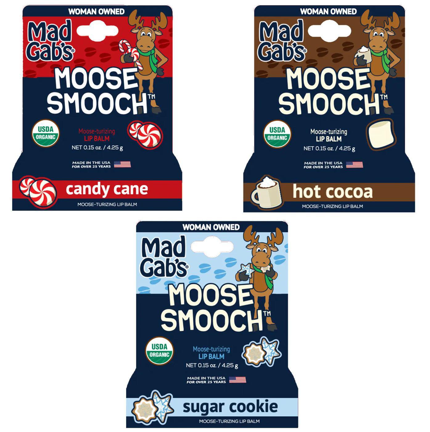 Moose Smooch Organic Lip Balm | Holiday Flavors