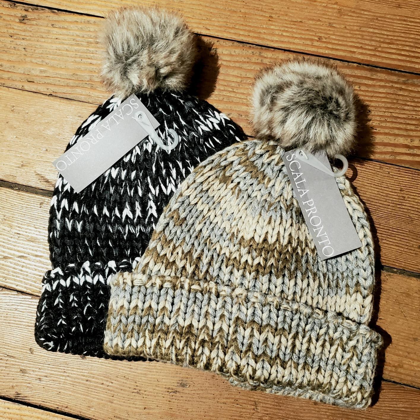 Multi-tone knit beanie