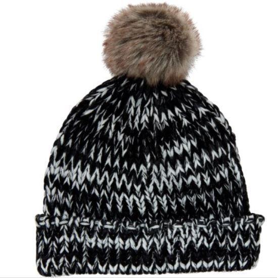 Multi-tone knit beanie