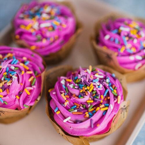 Natural Food Colors & Sprinkle Set with Piping Bags