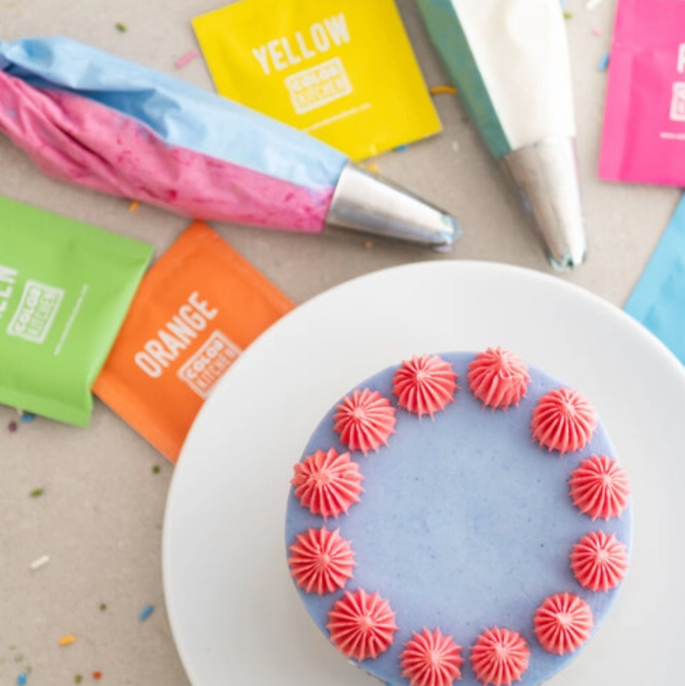 Natural Food Colors & Sprinkles Set with Piping Bags