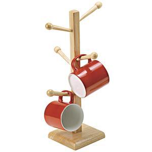 Natural Wood Mug Rack