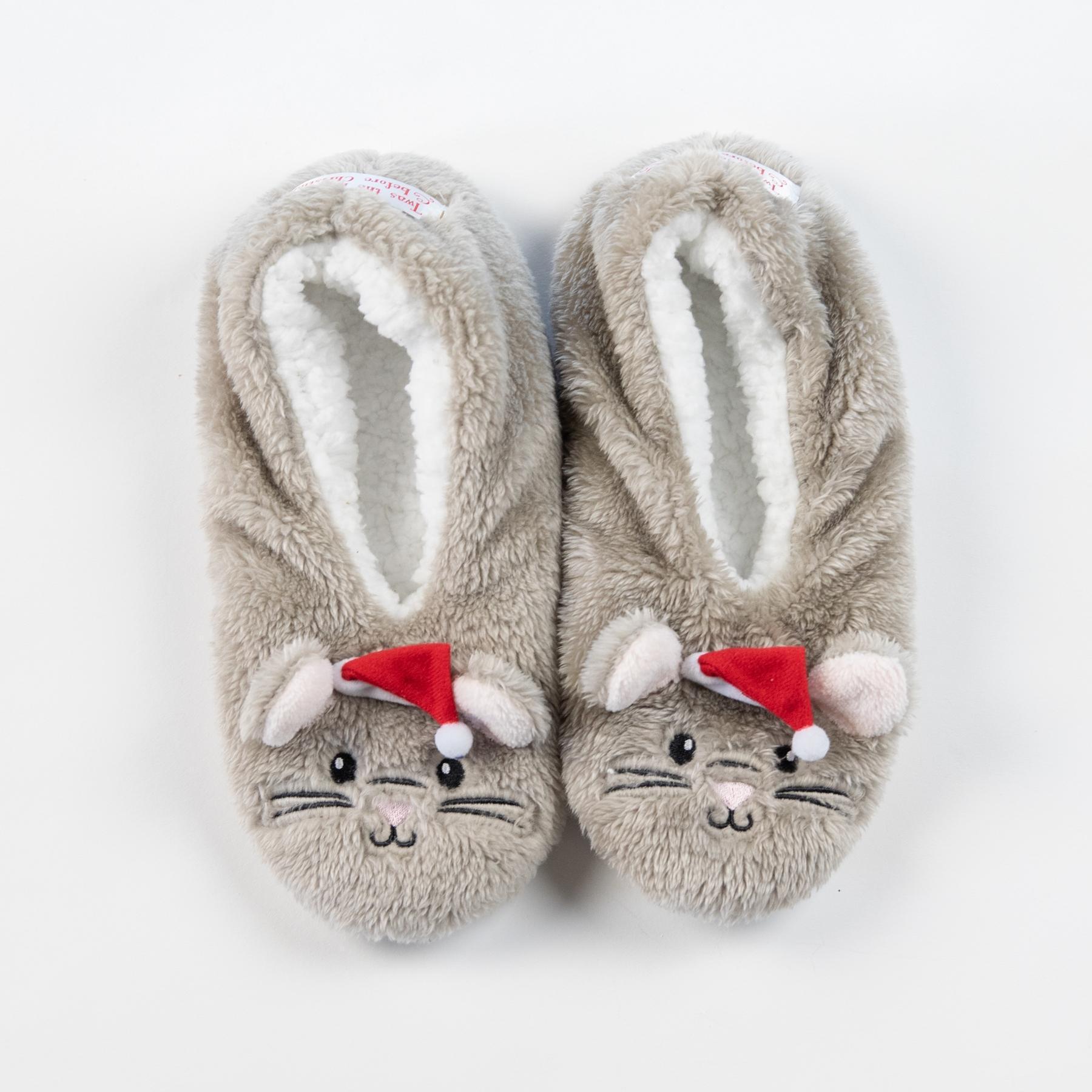 Night Before Christmas Mouse Holiday Footsies