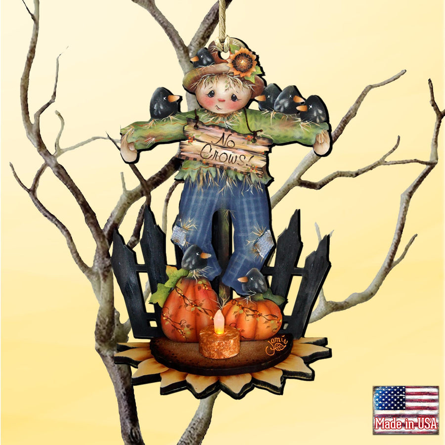 No Crows Scarecrow Keepsake Decorative Halloween Ornament