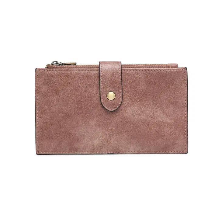 Odelia Two Compartment RFID Protection Wallet | Dark Rose
