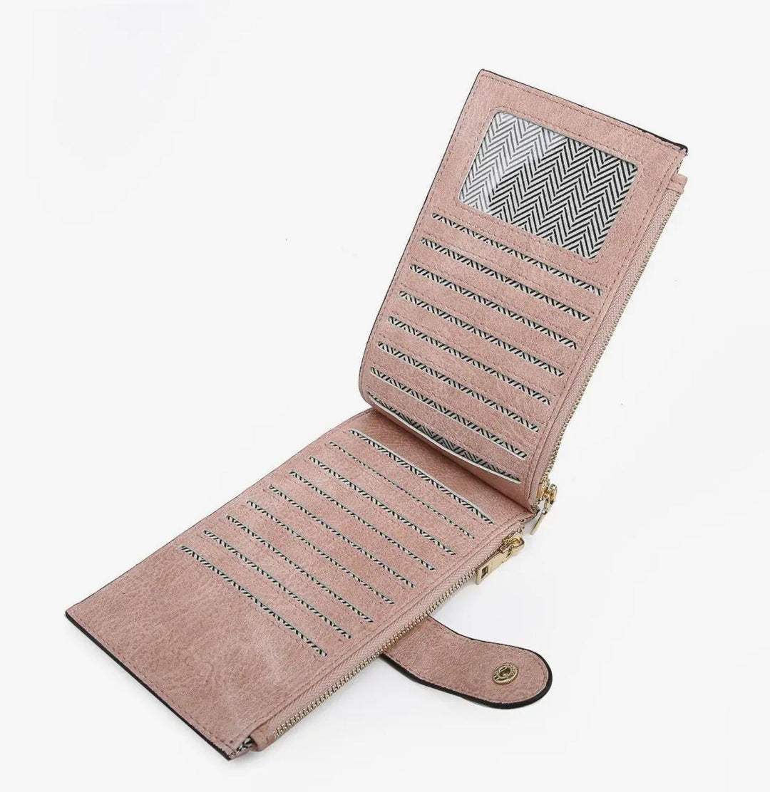 Odelia Two Compartment RFID Protection Wallet | Steel