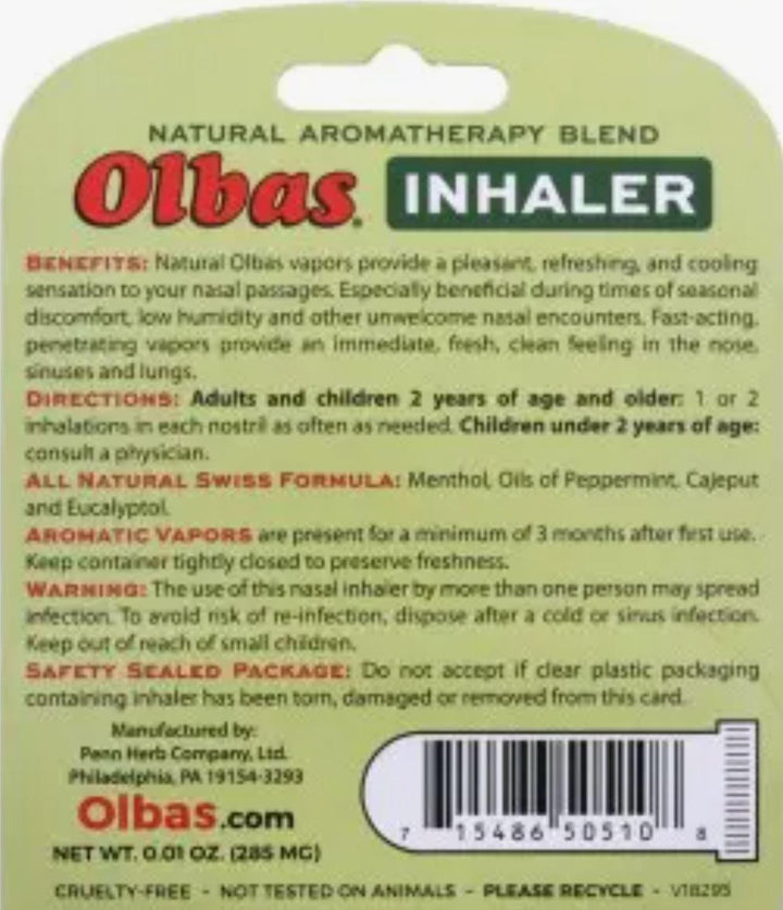Olbas Inhaler - Natural Aromatherapy Blend