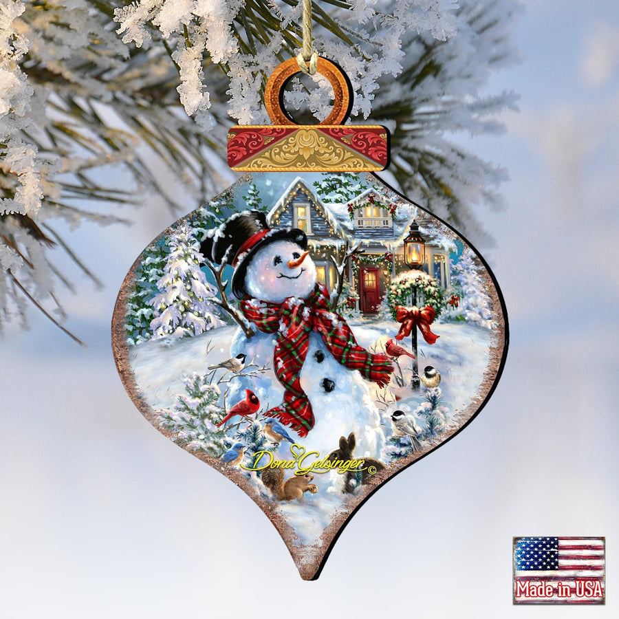 Old Fashioned Christmas Snowman Keepsake Decorative Christmas Ornament