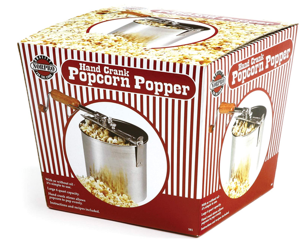 Old Time Hand Crank Popcorn Popper by Norpro
