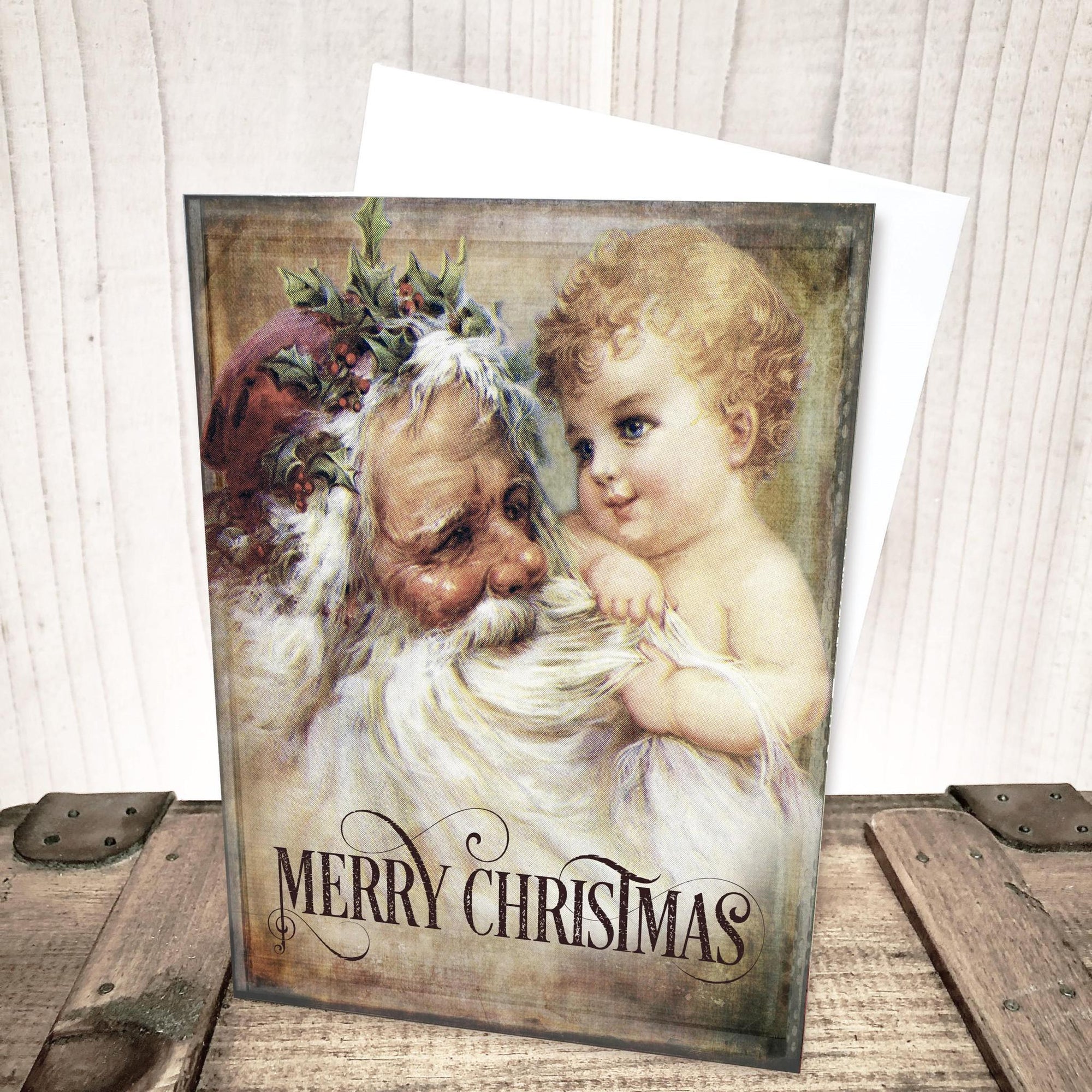 Old World Santa Christmas Card by Yesterday's Best