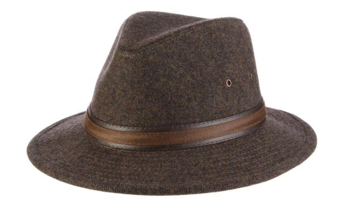 Hoagy Wool Blend Safari with 2 1/2" Brim Olive Large