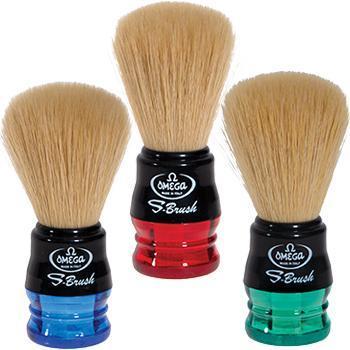 Omega Men's Shaving Synthetic Fiber Brush