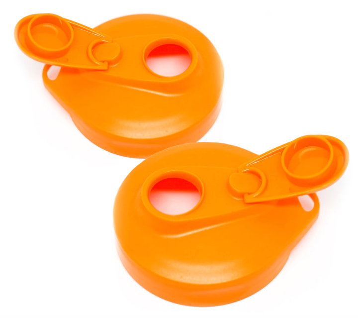 Multi Top Flip Cap Mason Jar Lid | Regular Mouth Orange
