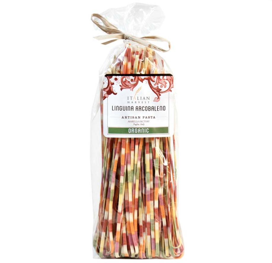 Organic Linguine Rainbow Arcobaleno Artisan Pasta by Marella