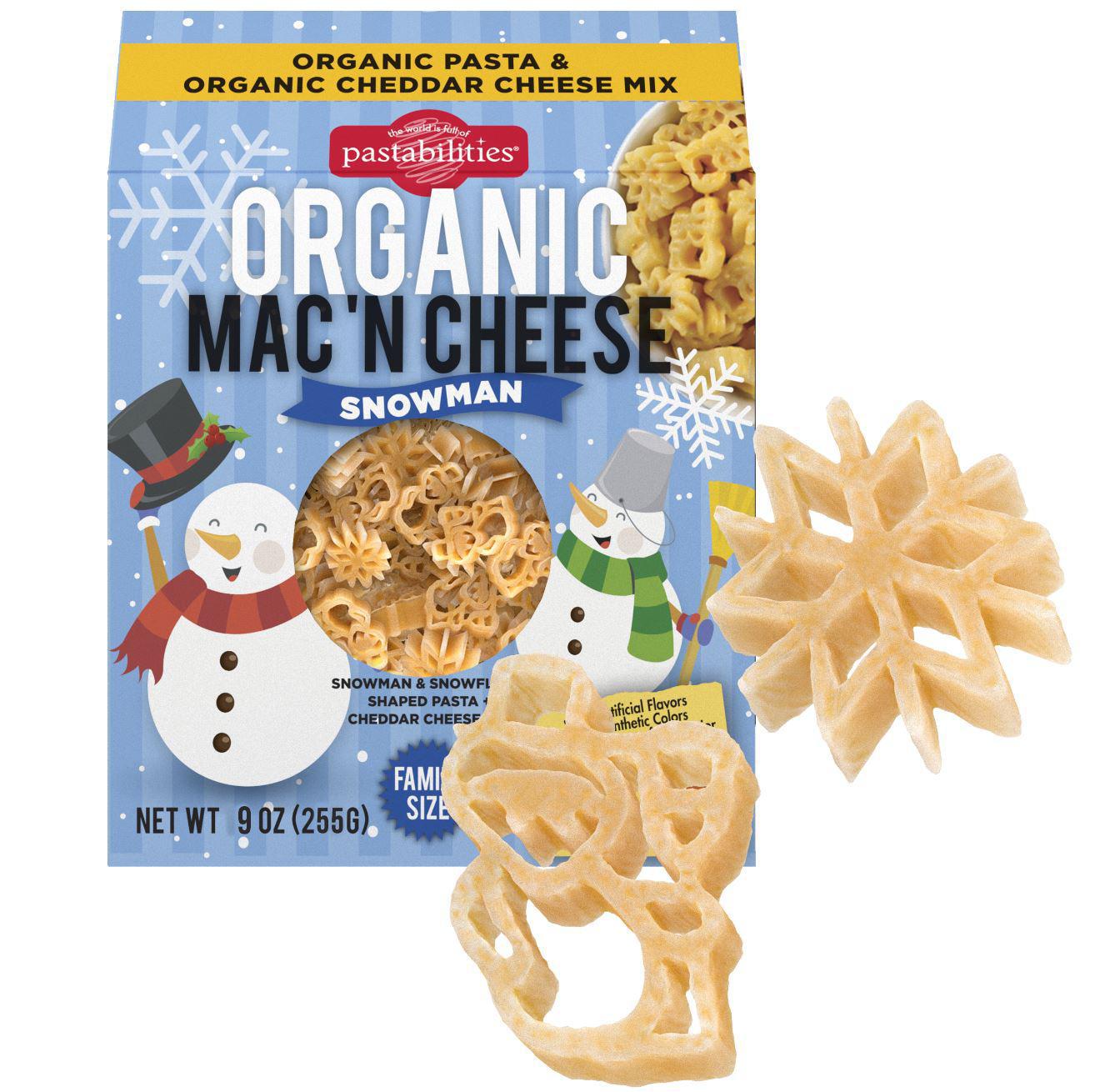 Organic Mac 'n Cheese Snowman Shaped Pasta