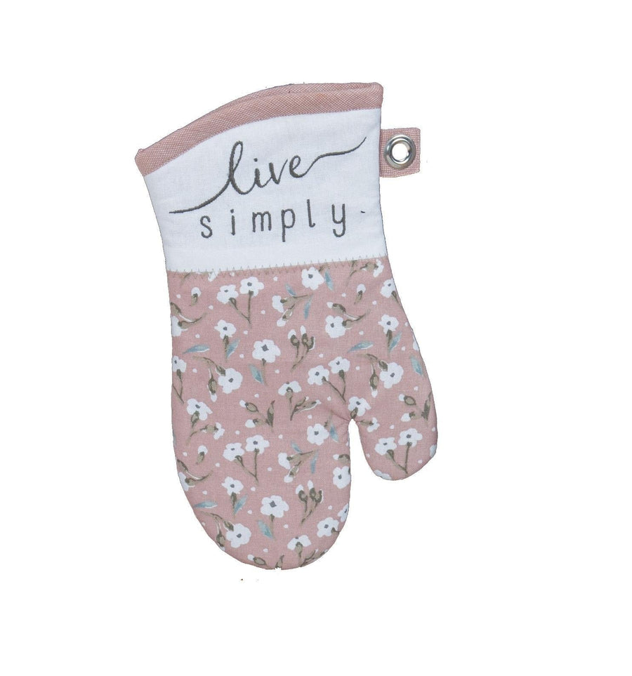 Oven Mitt "Live Simply"