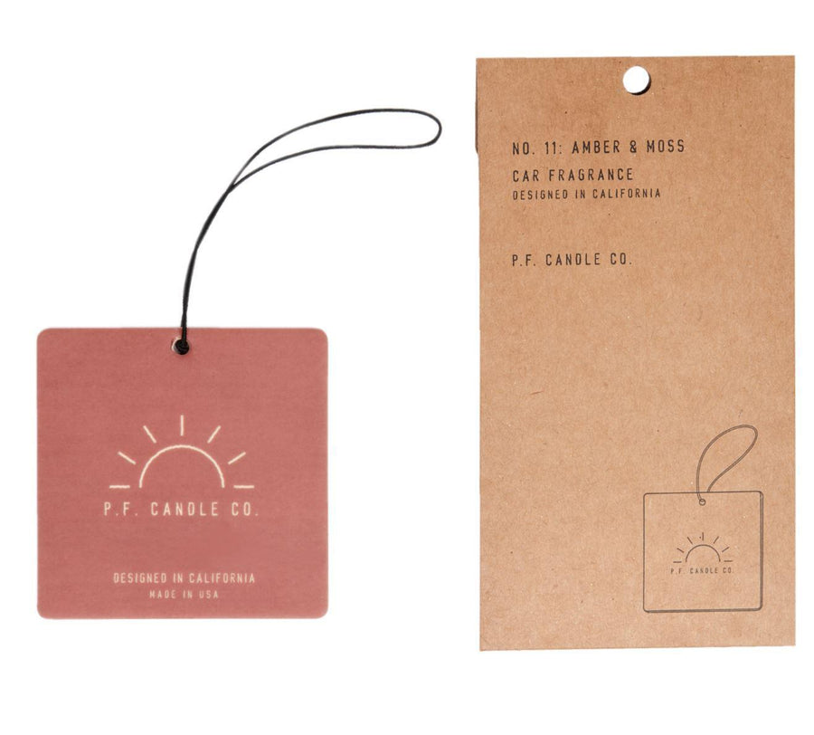 P.F. Candle Car Fragrance | Amber & Moss