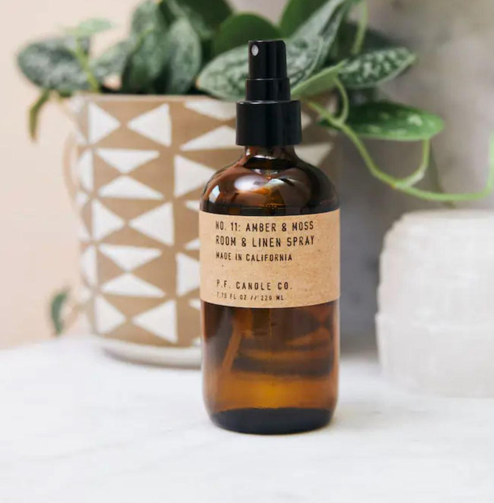 P.F. Candle Room & Linen Spray | Amber & Moss