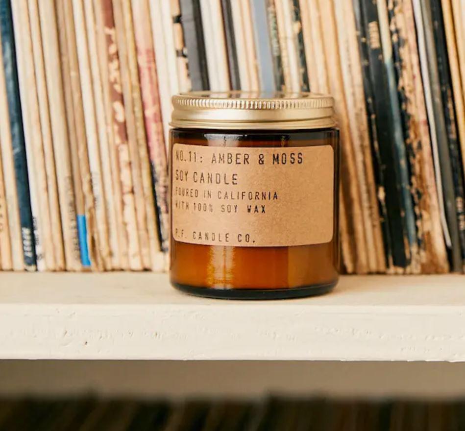 P.F. Candle Travel Candle | Amber & Moss