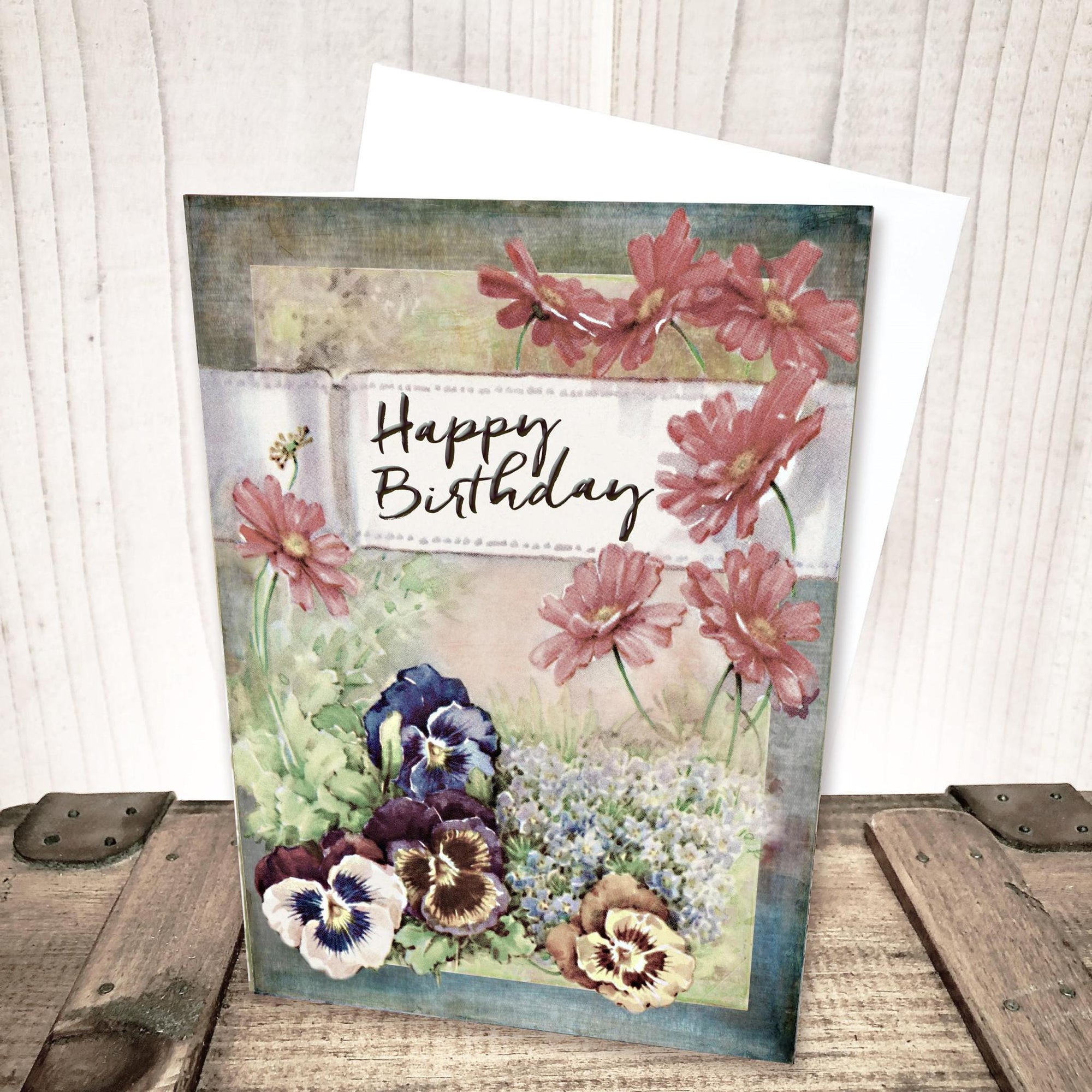 Pansy Floral Birthday Card by Yesterday's Best