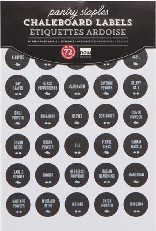 Now Designs Chalkboard Labels Pantry Staples