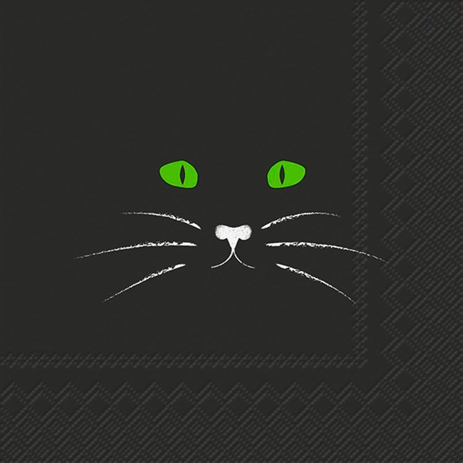 Paper Cocktail Napkins Black Cat
