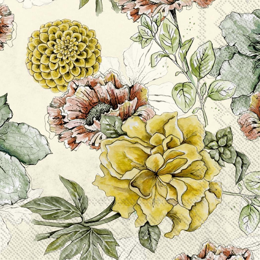 Paper Cocktail Napkins Blossom Tale