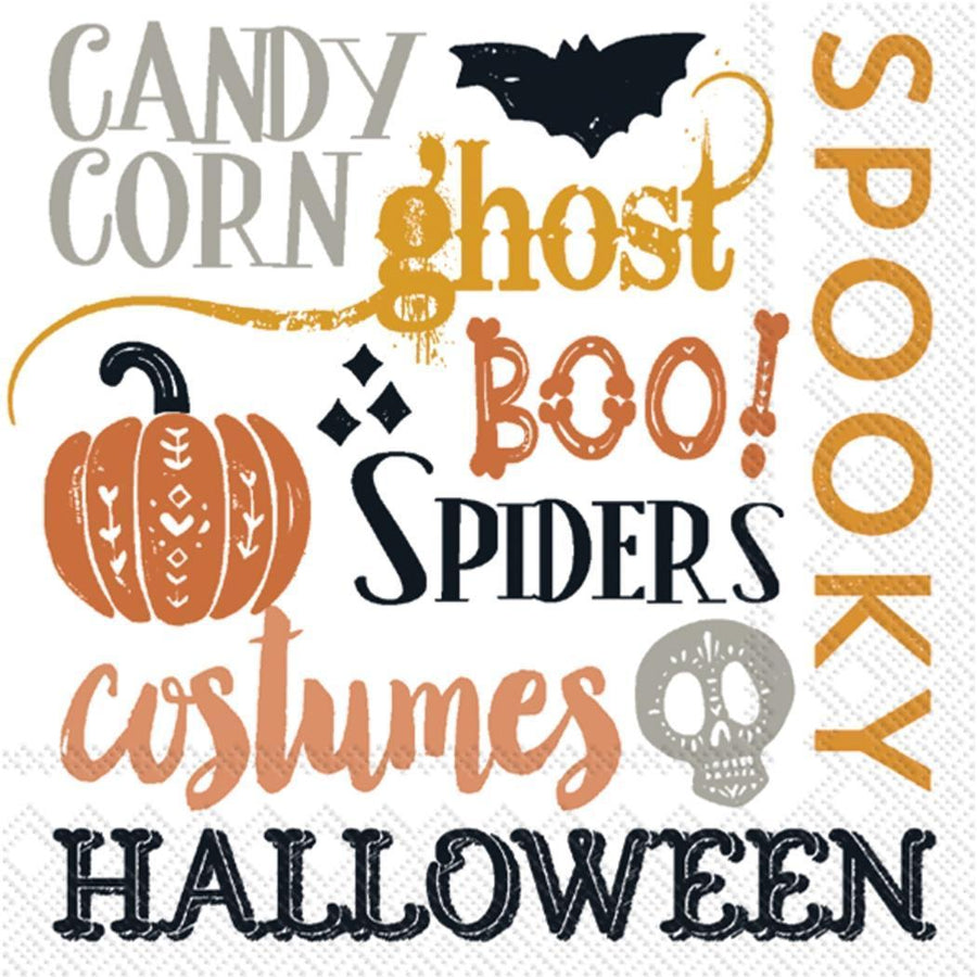 Paper Cocktail Napkins Halloween Words