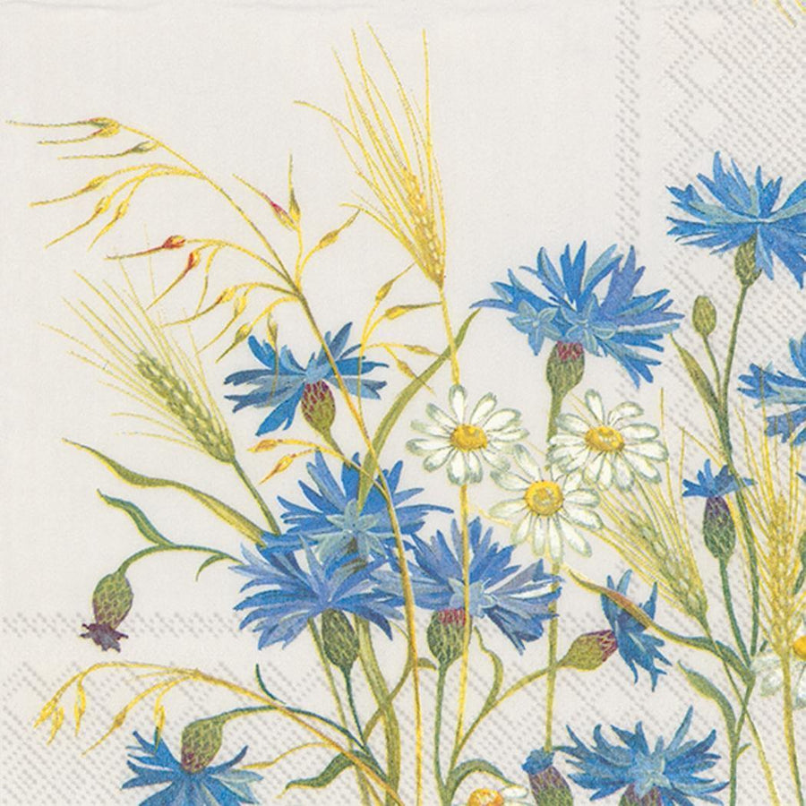 Paper Cocktail Napkins In the Fields Cornflower
