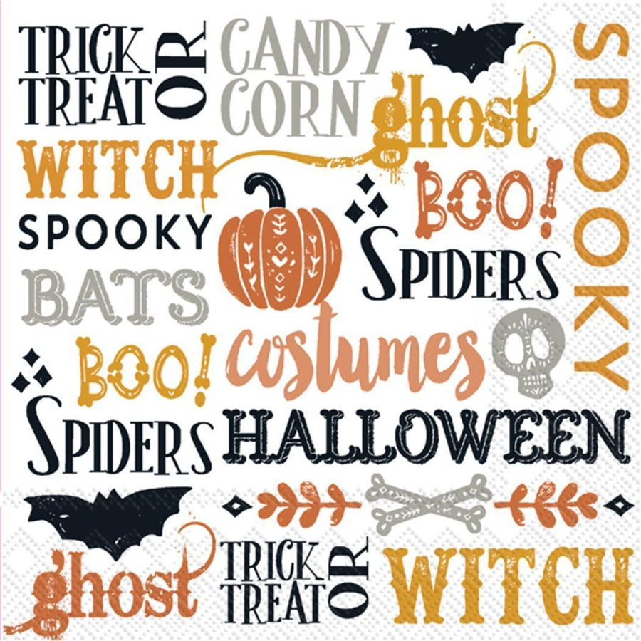 Paper Lunch Napkins Halloween Words