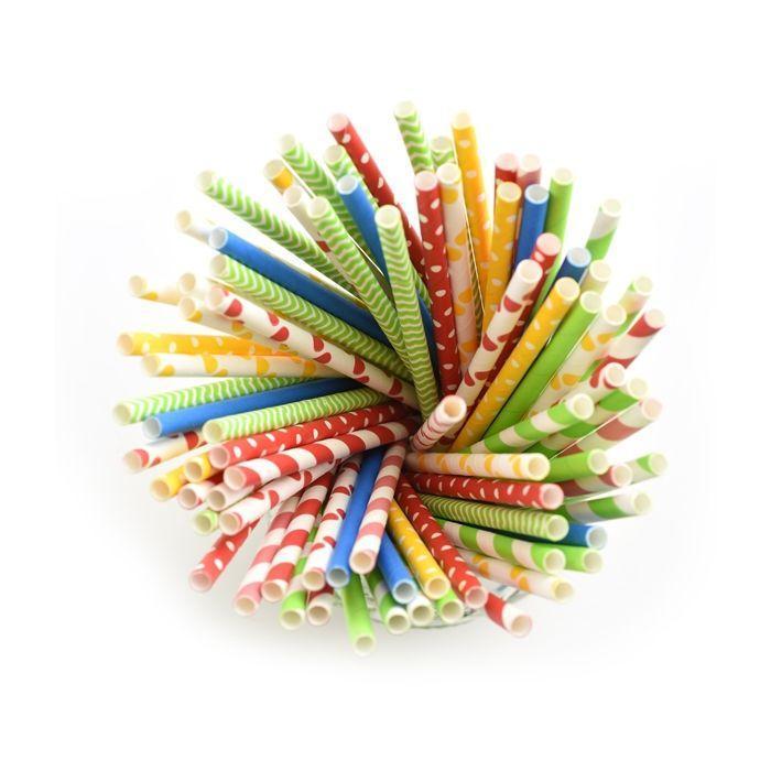 Paper Party Straws Polka Dots