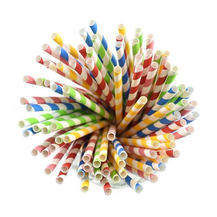 Paper Party Straws Stripes