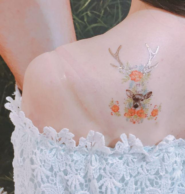 PAPERSELF Temporary Tattoo Skin Accessories | Floral Fawn