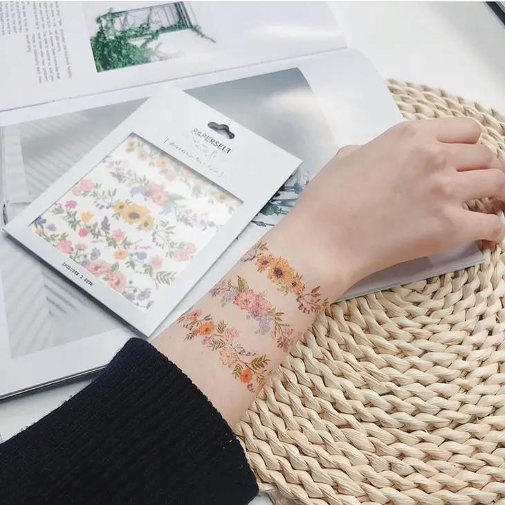 PAPERSELF Temporary Tattoo Skin Accessories | Flower Chain 2