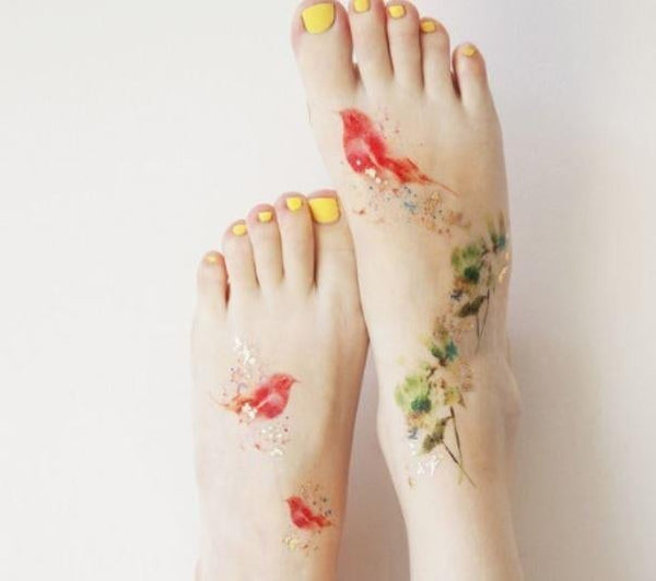 PAPERSELF Temporary Tattoo Skin Accessories | Green Blossom