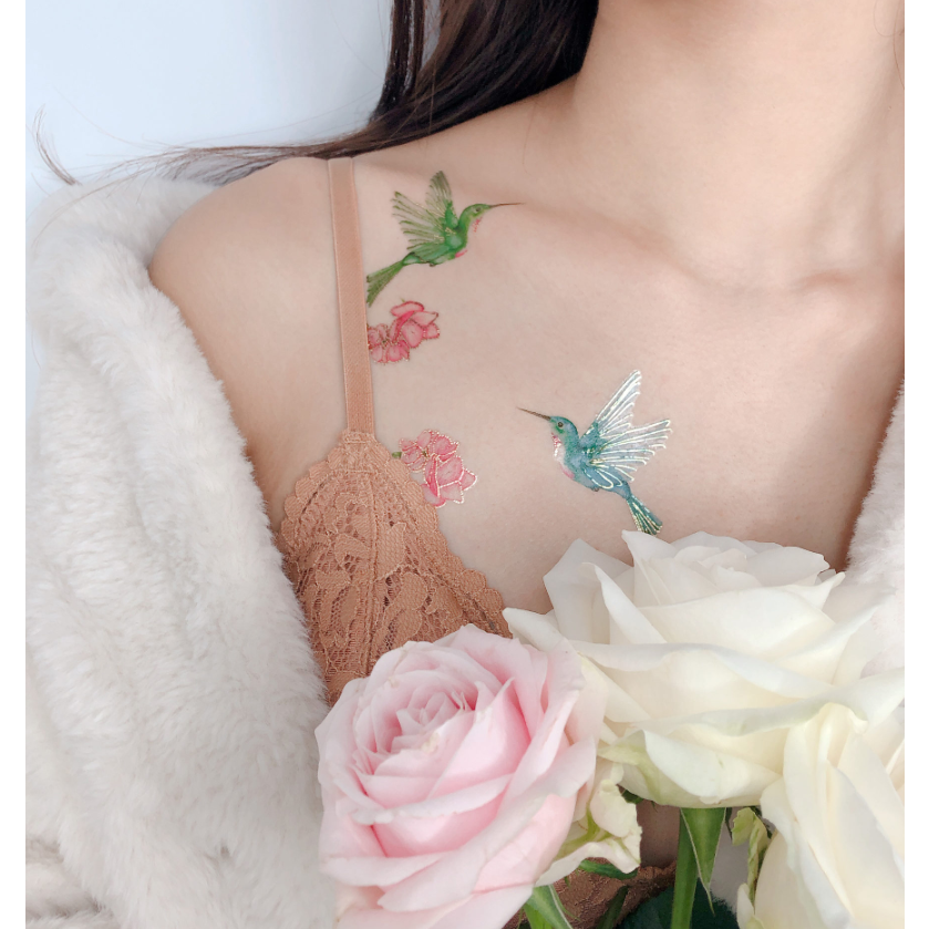 PAPERSELF Temporary Tattoo Skin Accessories | Hummingbird