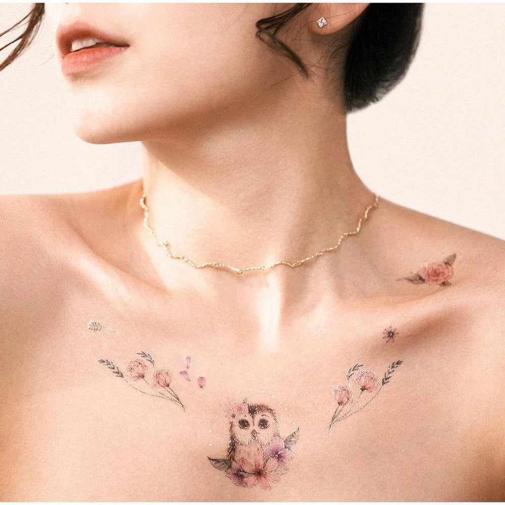 PAPERSELF Temporary Tattoo Skin Accessories | Owl