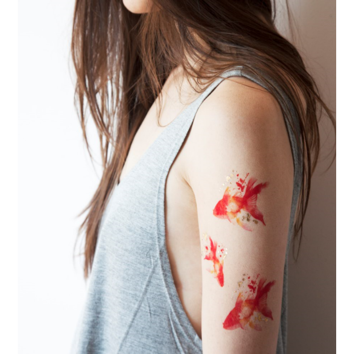 PAPERSELF Temporary Tattoo Skin Accessories | Rouge Goldfish